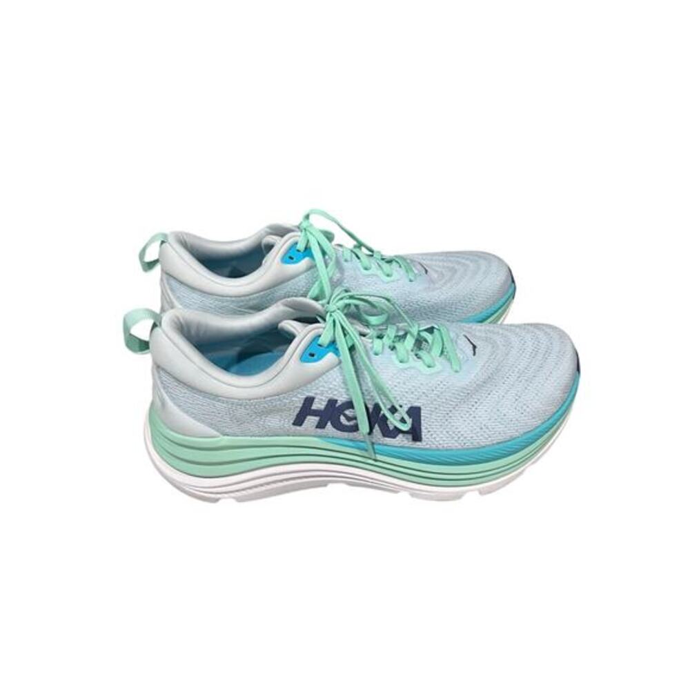 HOKA Gaviota 5 Women’s Size 12 Stability Running Shoes Blue Mint Cushioned